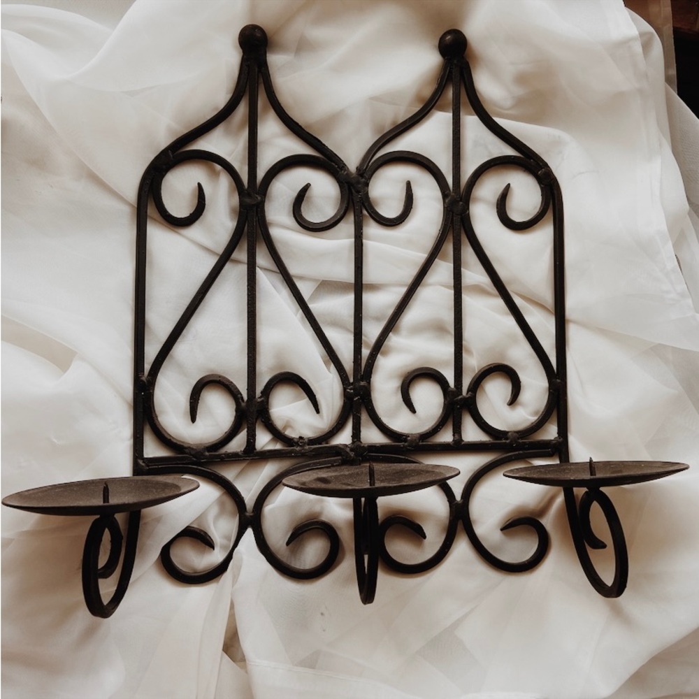 Gothic Wrought Iron Candle Holder